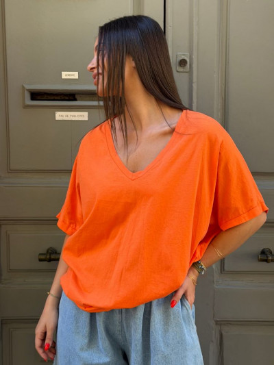T-shirt NINO orange col v
