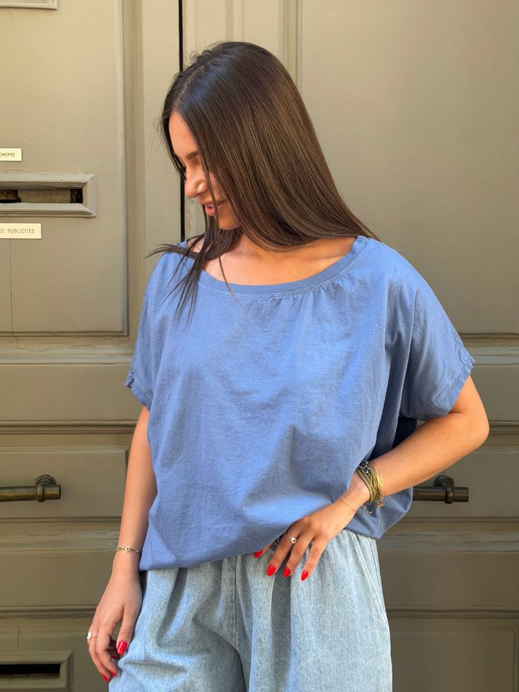 T-shirt PAUL bleu jean
