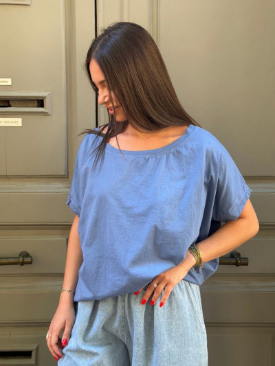 T-shirt PAUL bleu jean