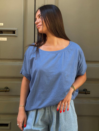 T-shirt PAUL bleu jean