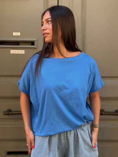 T-shirt NINE bleu azur