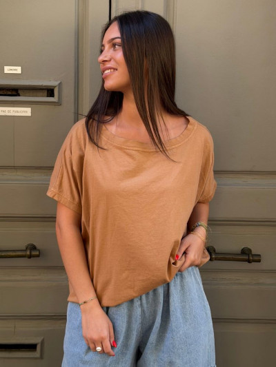 T-shirt NINE camel