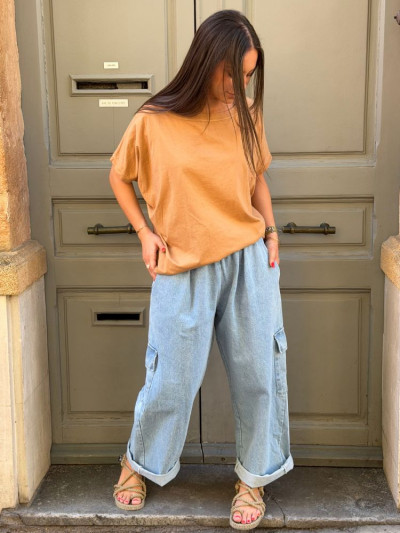 T-shirt NINE camel