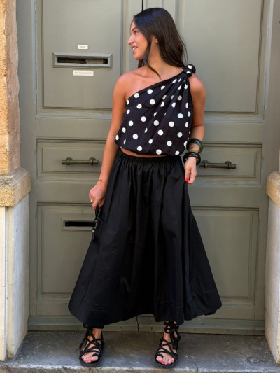 Top LEA noir a pois 2