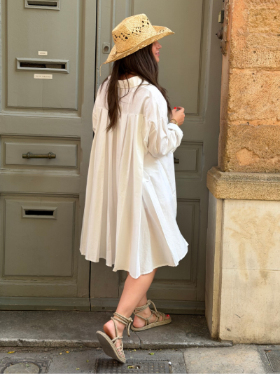 Robe chemise FLY blanc