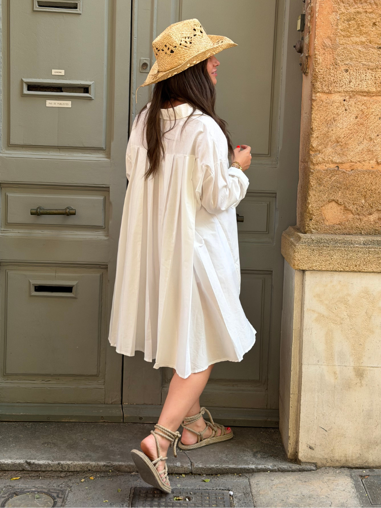 Robe chemise FLY blanc
