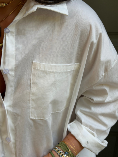 Robe chemise FLY blanc