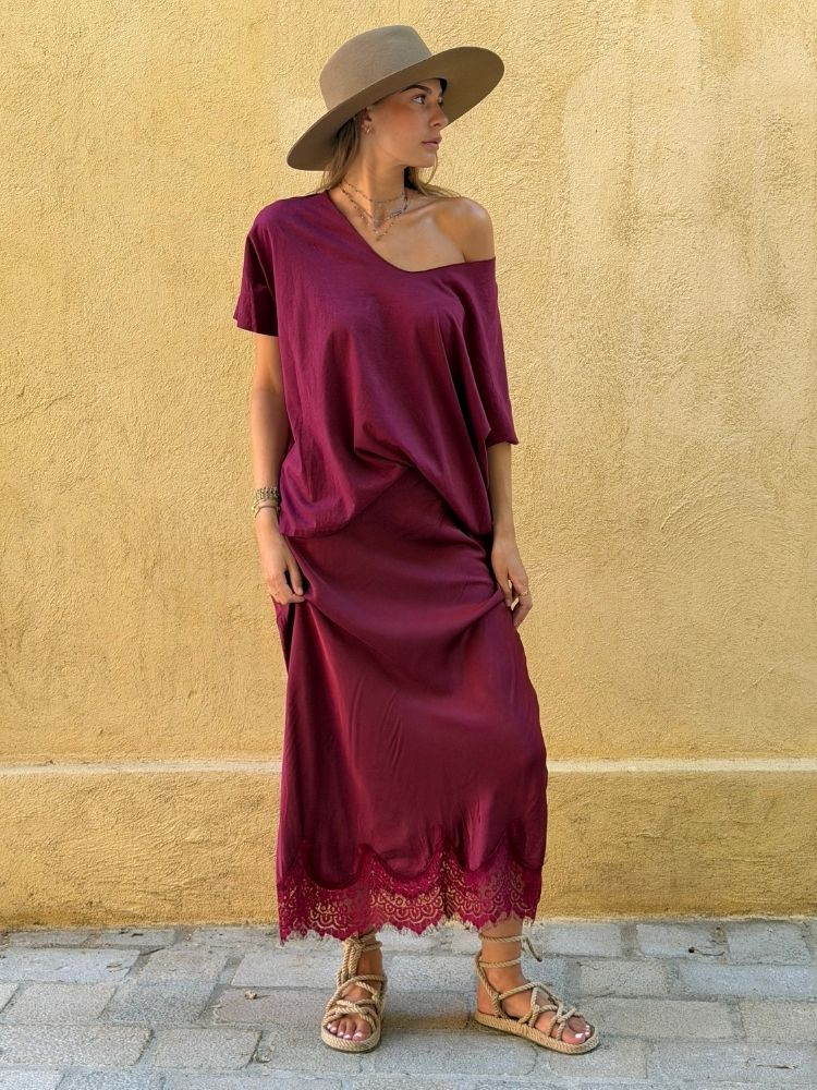 Jupe CELINE bordeaux