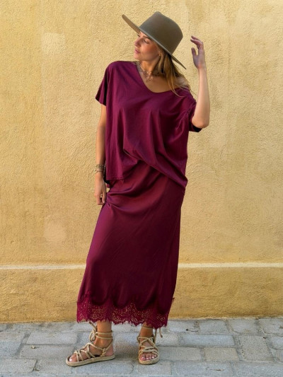 Jupe CELINE bordeaux