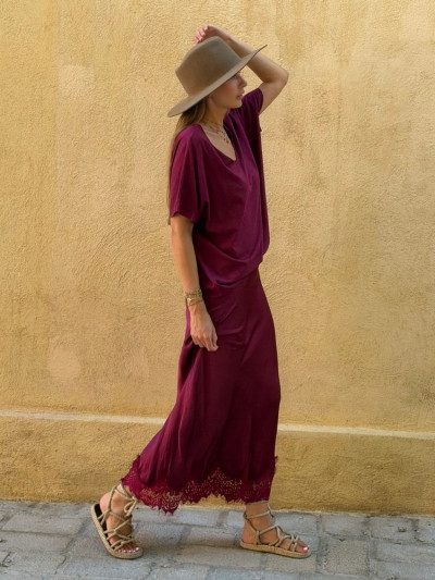 Jupe CELINE bordeaux