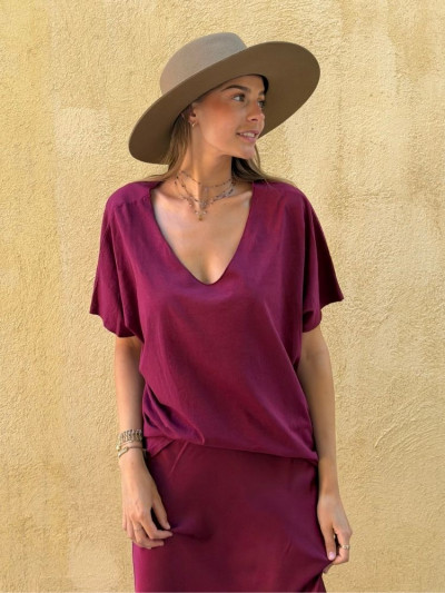 T-shirt TILLY bordeaux