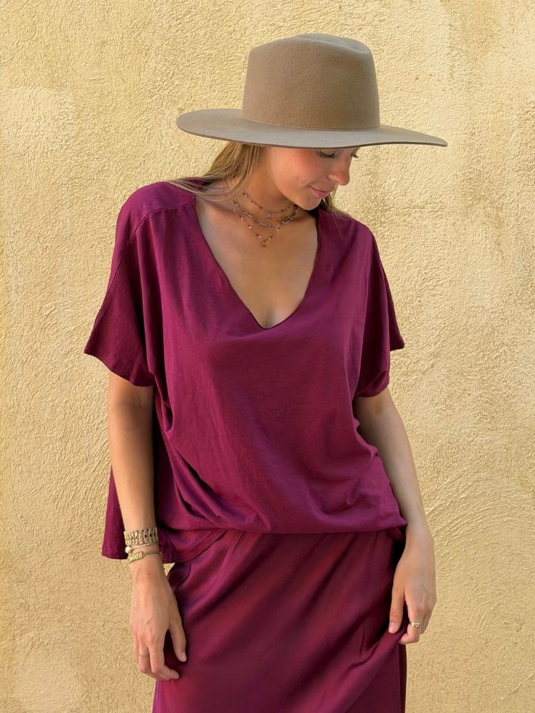T-shirt TILLY bordeaux
