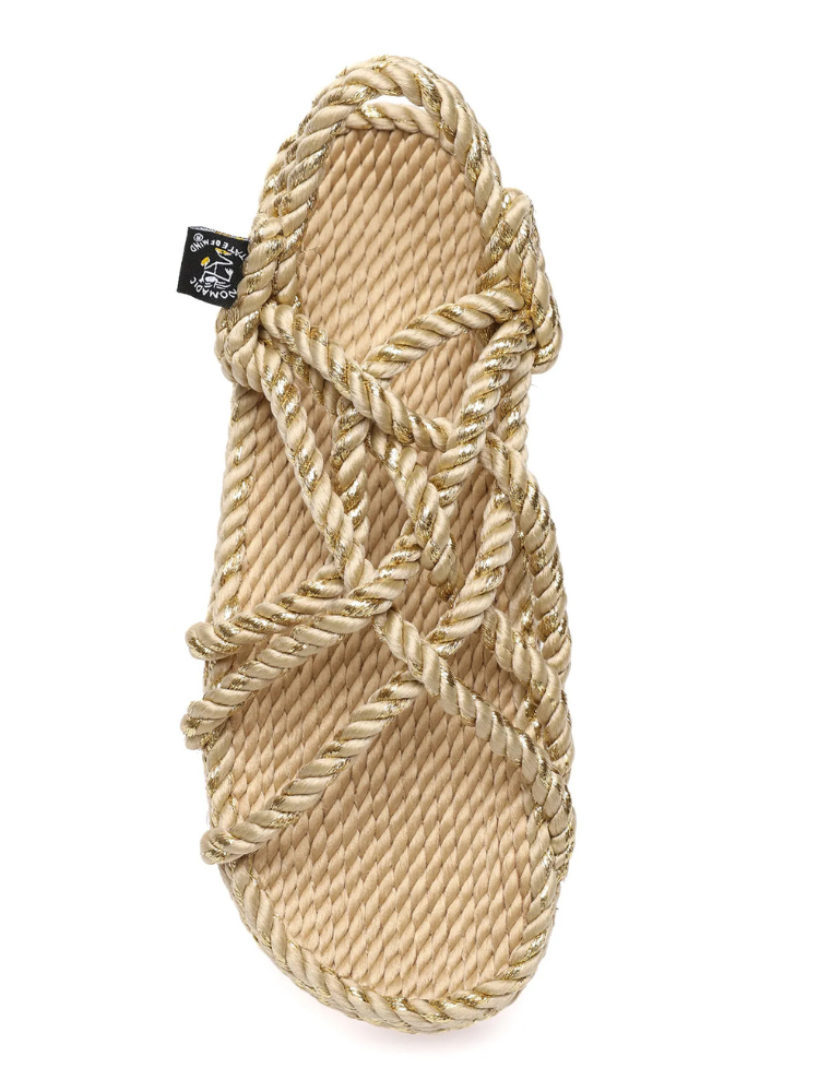 Sandales JC beige & sparkling gold...