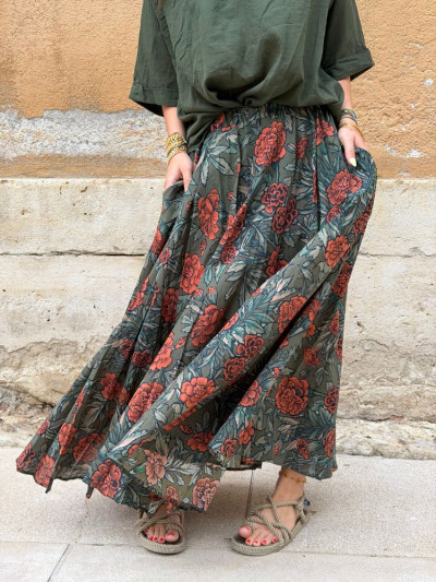 Jupe PAULINE kaki