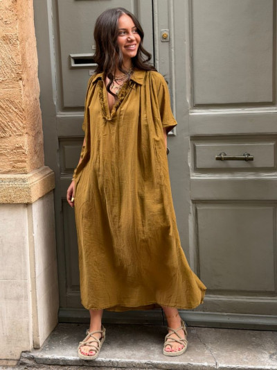 Robe PALOMA tabac