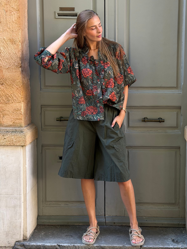 Chemise FLEURETTE kaki