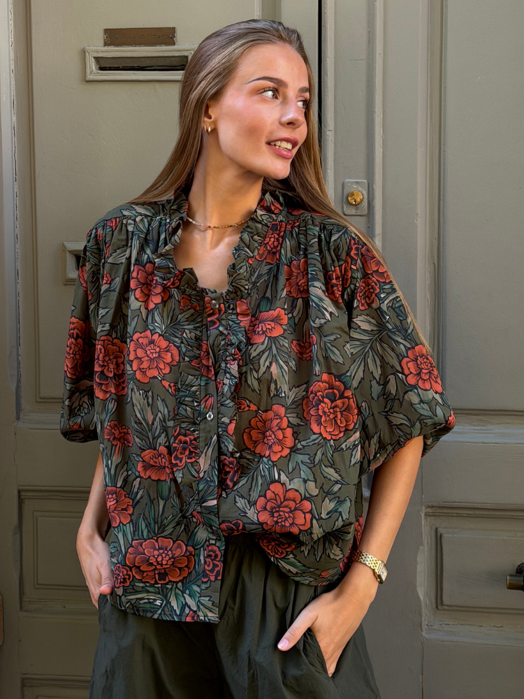Chemise FLEURETTE kaki