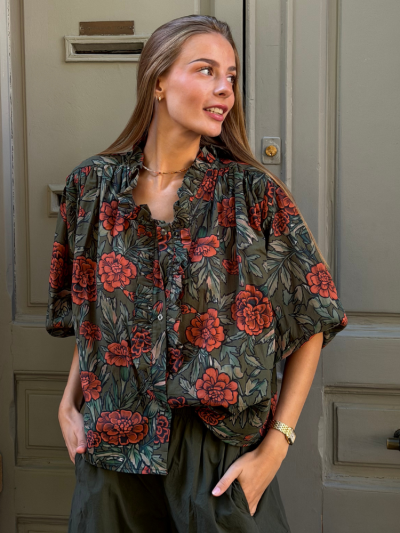 Chemise FLEURETTE kaki
