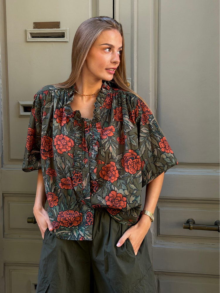 Chemise FLEURETTE kaki