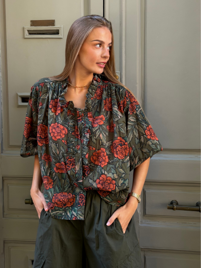 Chemise FLEURETTE kaki