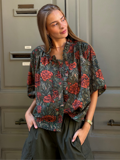 Chemise FLEURETTE kaki