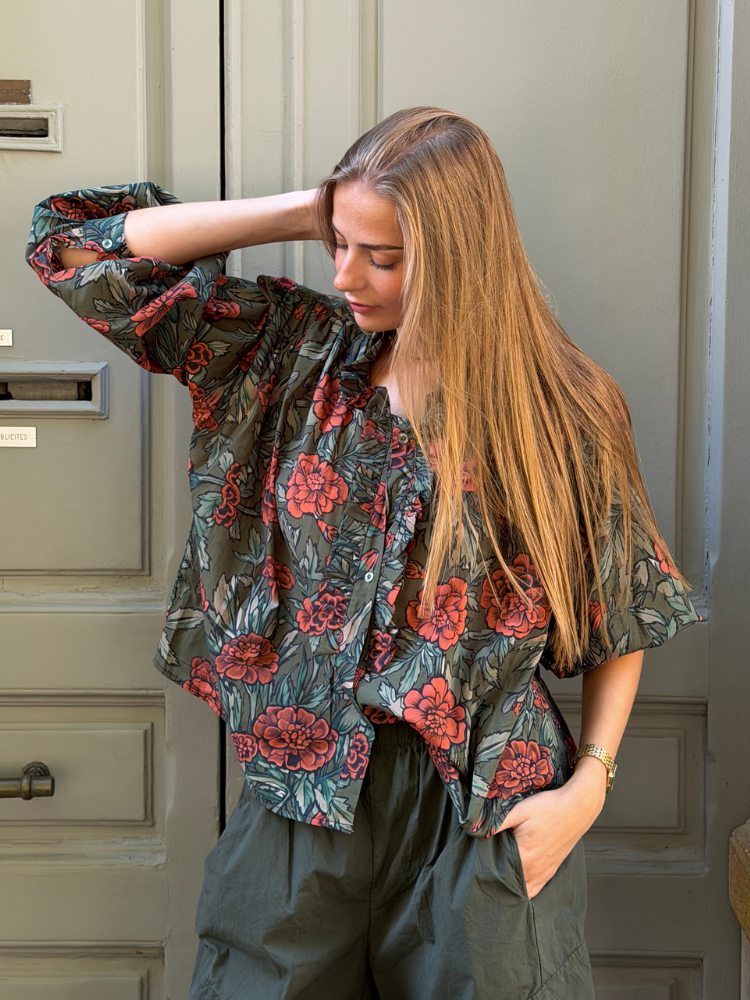 Chemise FLEURETTE kaki