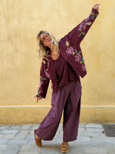 Veste NINON bordeaux 2