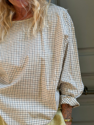 Blouse COLINE rayé écru