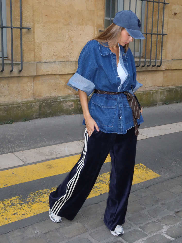 Pantalon DOLLY velours marine