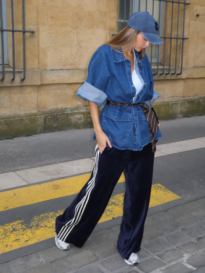 Jogging DOLLY velours marine