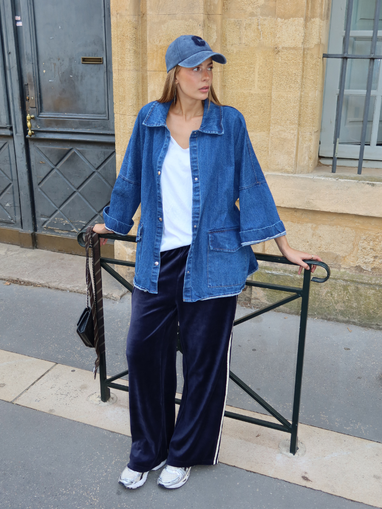 Pantalon DOLLY velours marine