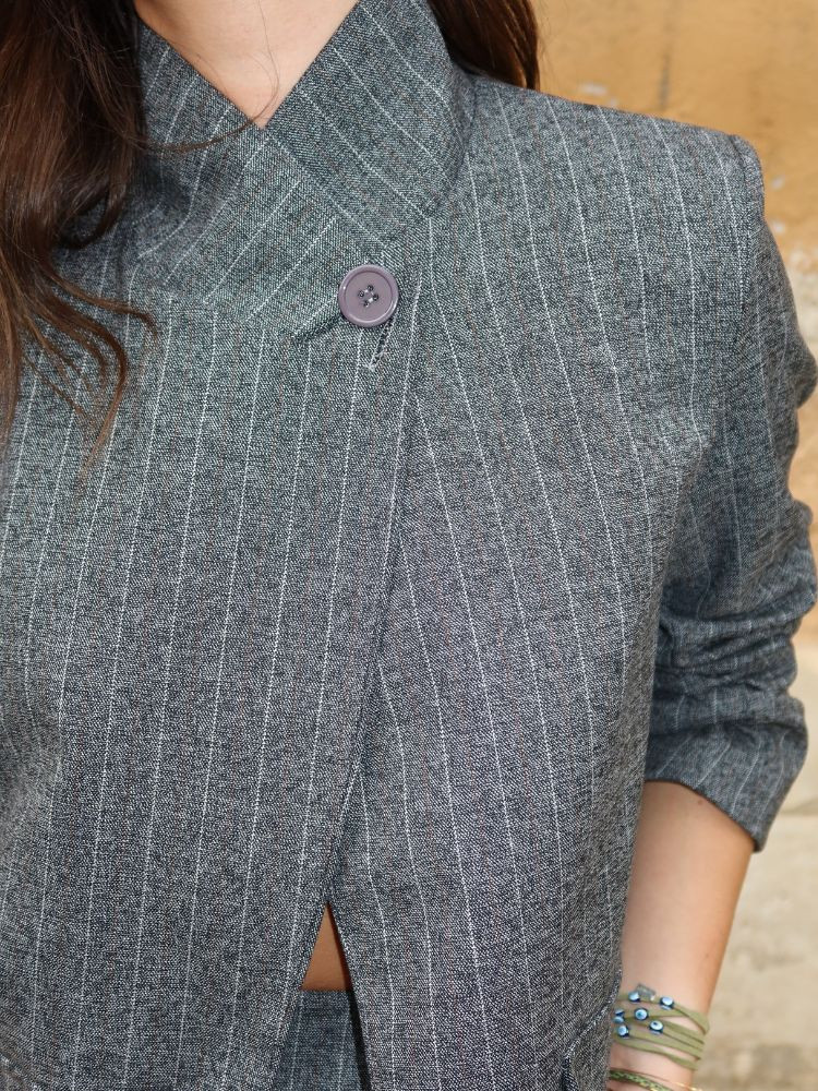 Blazer PIPA gris rayé