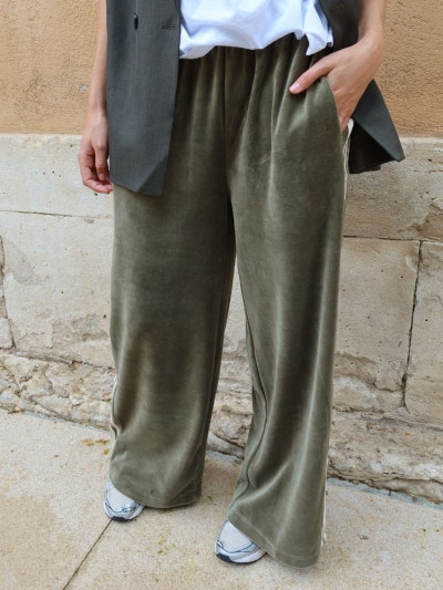 Pantalon DOLLY velours kaki