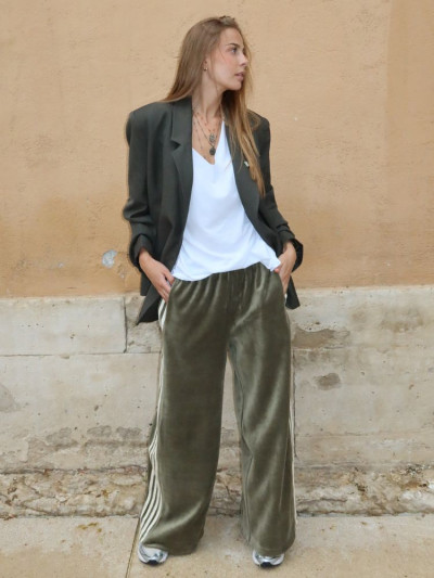 Pantalon DOLLY velours kaki 2