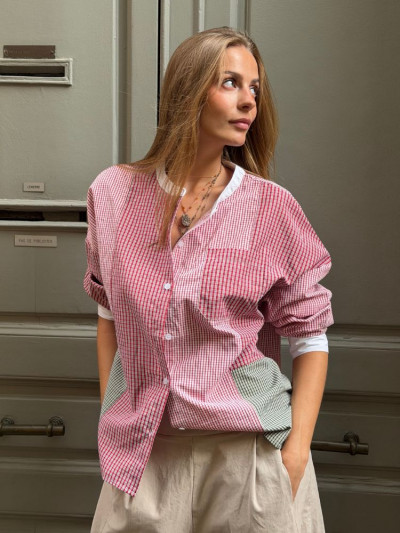 Chemise MILOU carreaux rouge