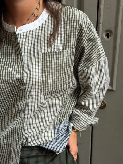 Chemise MILOU carreaux kaki