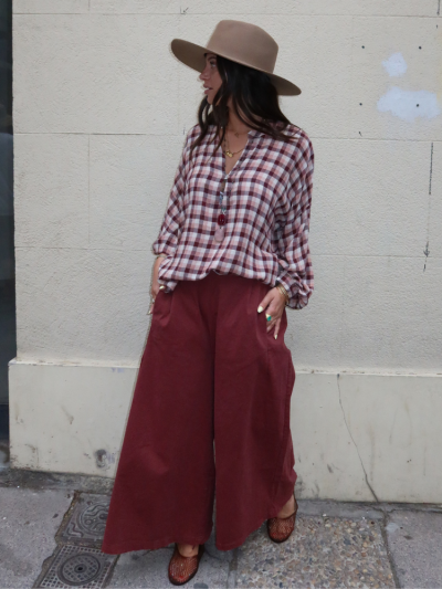 Pantalon EMBER bordeaux