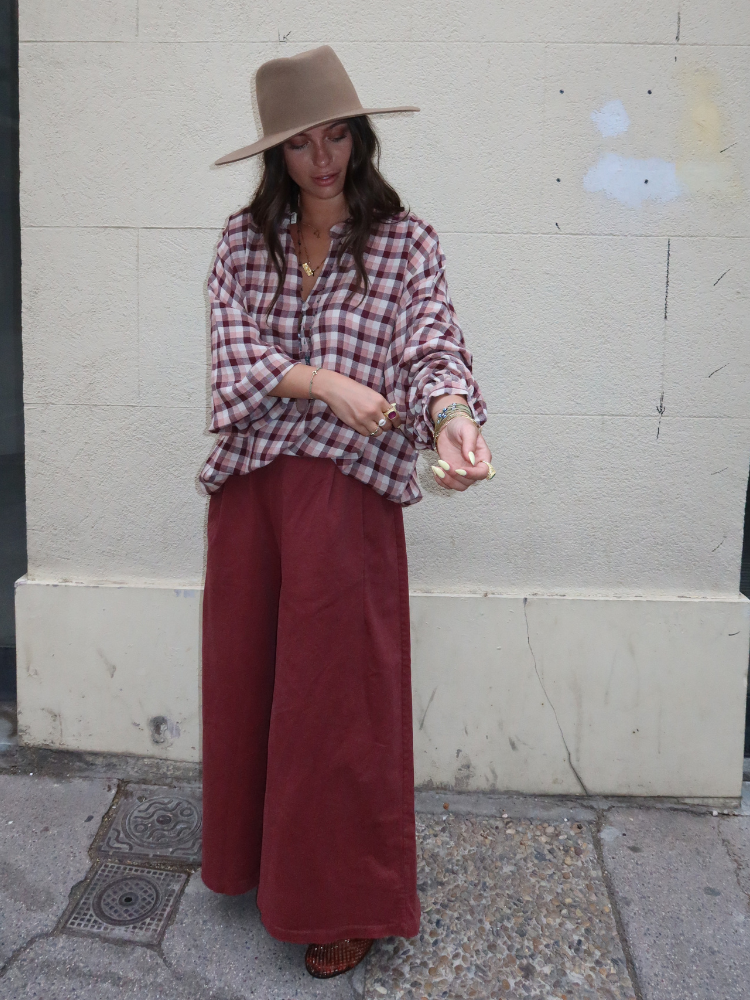 Pantalon EMBER bordeaux