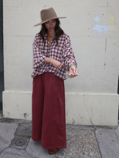 Pantalon EMBER bordeaux
