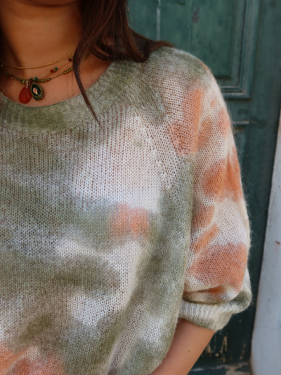 Pull LOUNA orange vert
