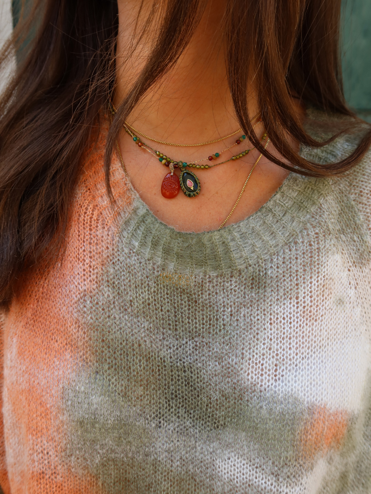 Pull LOUNA orange vert
