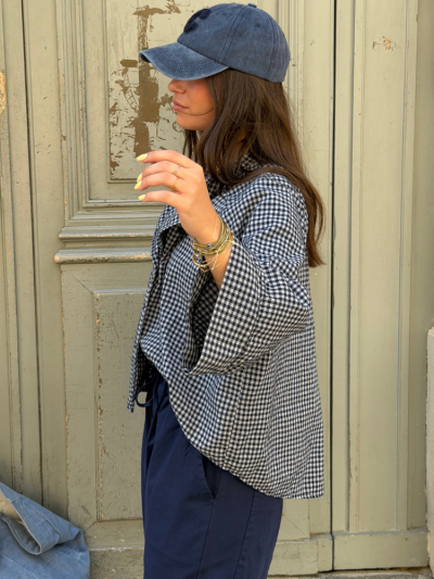 Chemise FIFI vichy marine