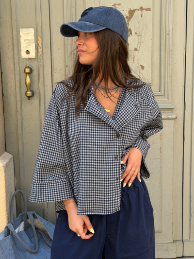 Chemise FIFI vichy marine