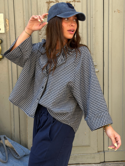 Chemise FIFI vichy marine