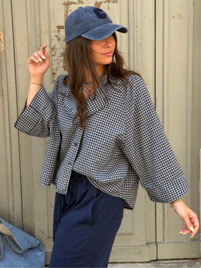 Chemise FIFI vichy marine
