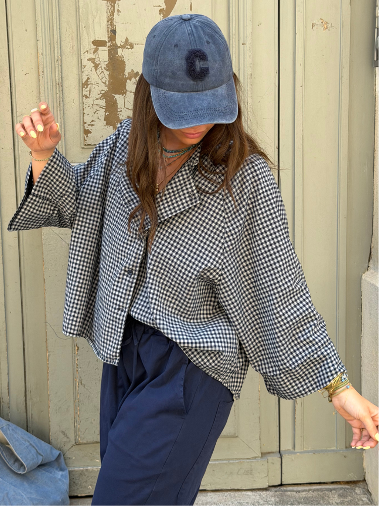 Chemise FIFI vichy marine
