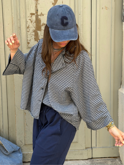 Chemise FIFI vichy marine