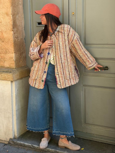 Kimono CLARIS rose & beige 2