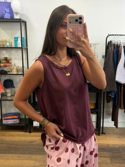 Débardeur FRANCOISE prune