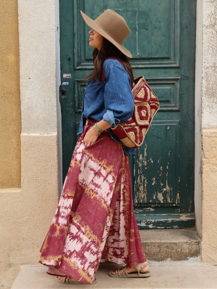 Panier LOUISA bordeaux